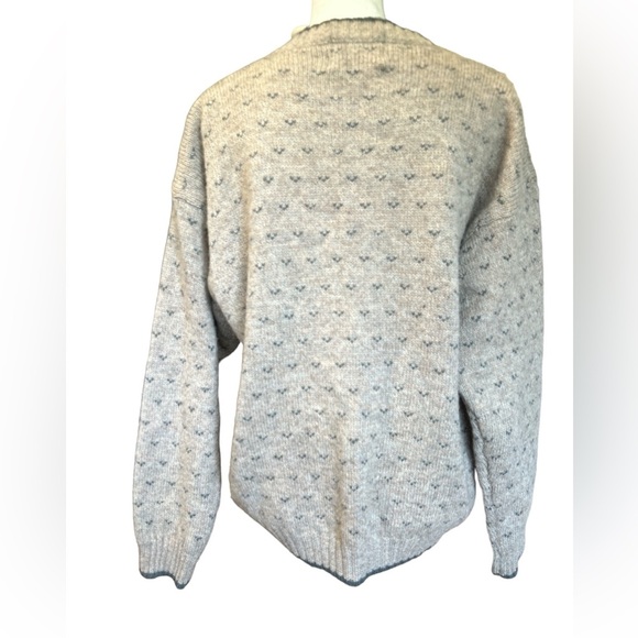 Woolrich Vintage Wool Cardigan Handframed Women’s Size Large Fall leaf Trim - Picture 3 of 7